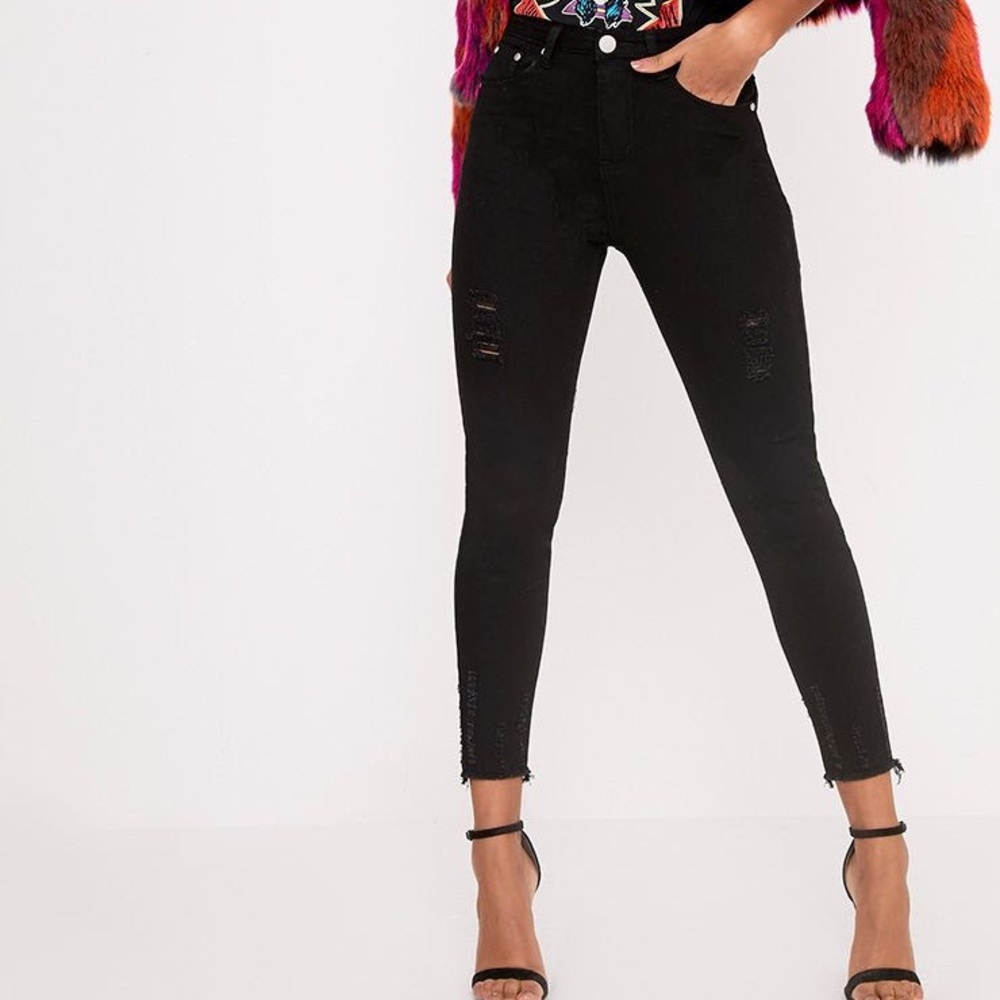 Black Cut Hem skinny’s